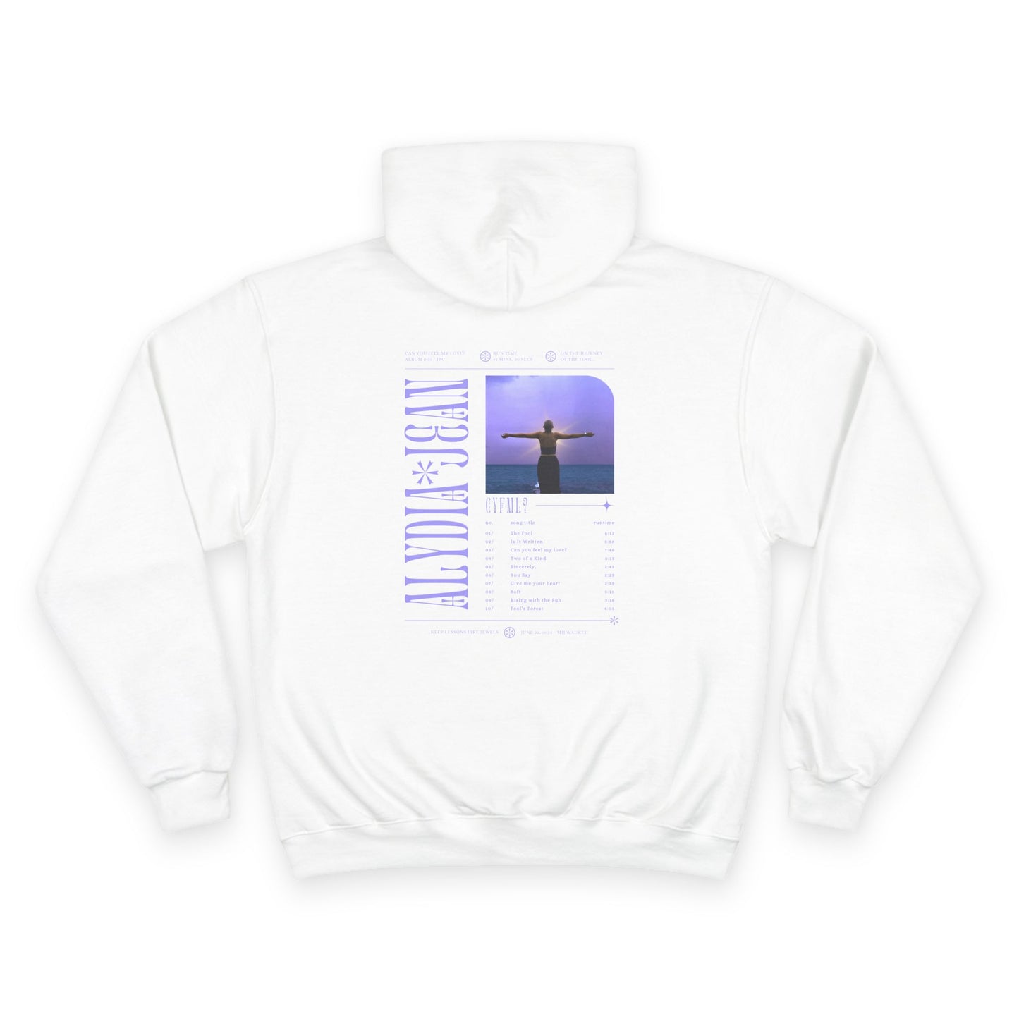 Can You Feel My Love? – Champion Hoodie (Designed by Alydia Jean)