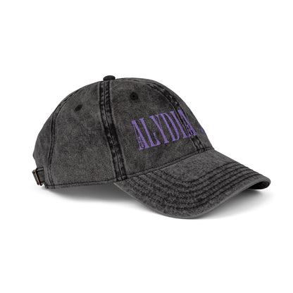 Gothic Vintage-Wash Dad Cap - 'ALYDIA JEAN'