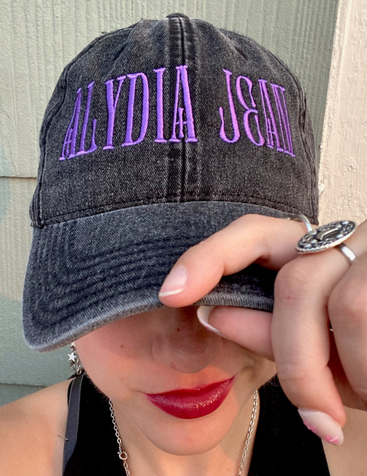 Gothic Vintage-Wash Dad Cap - 'ALYDIA JEAN'