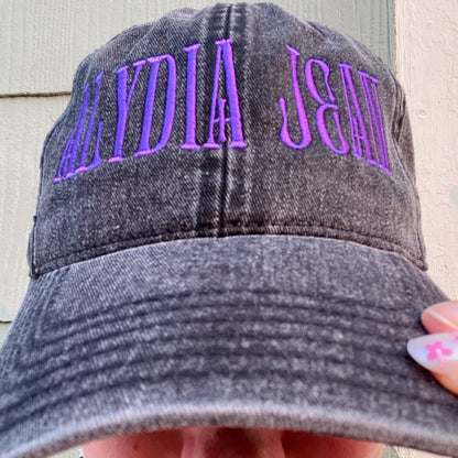 Gothic Vintage-Wash Dad Cap - 'ALYDIA JEAN'