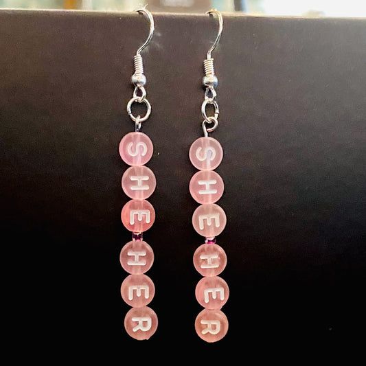 Pronoun Earrings 🏳️‍🌈