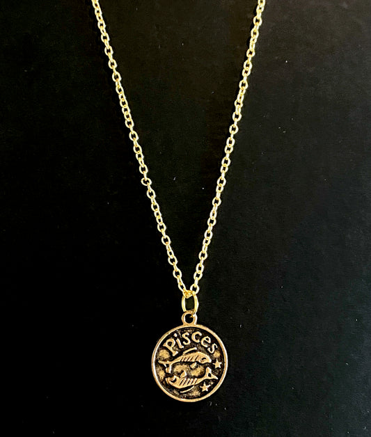 Astrological Sign Necklace (Gold)