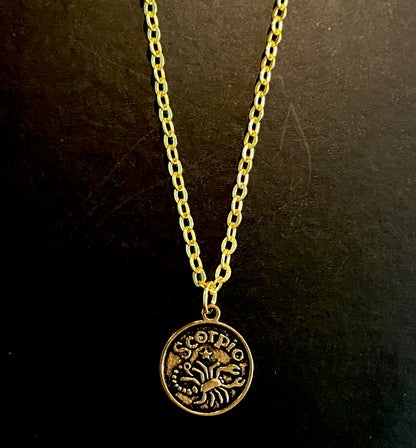 Astrological Sign Necklace (Gold)