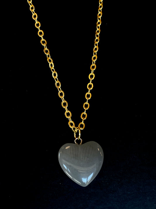 Crystal Heart Necklace 🩶